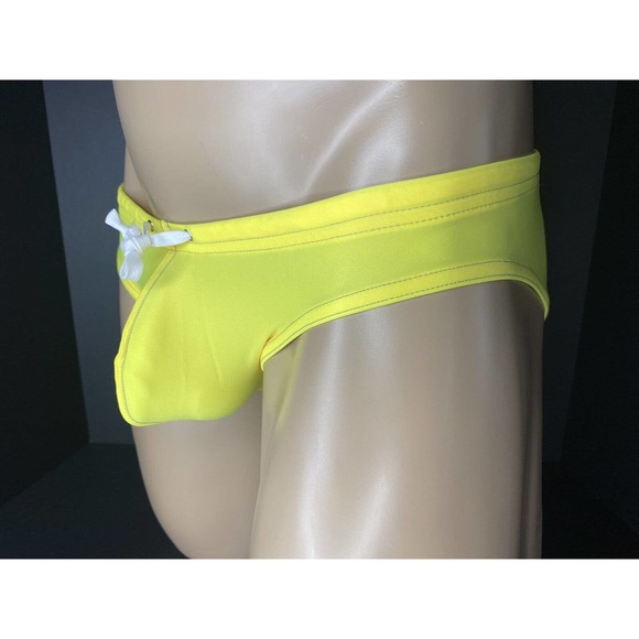 Vintage N2N Bodywear Yellow Pouch Bikini - Small - Picture 2 of 5